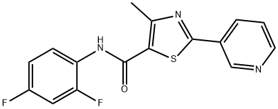 N-(2,4-DIFLUOROPHENYL)-4-METHYL-2-(3-PYRIDINYL)-1,3-THIAZOLE-5-CARBOXAMIDE Struktur