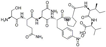 H-SER-GLN-ASN-PHE(4-NO2)-PRO-ILE-VAL-OH Struktur