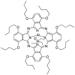 ALUMINUM 1,4,8,11,15,18,22,25-OCTABUTOXY-29H,31H-PHTHALOCYANINE TRIETHYLSILOXIDE Struktur