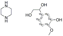 (4-HYDROXY-3-METHOXYPHENYL)ETHYLENE GLYCOL, MONOPIPERAZINE SALT (RING-13C6) Struktur