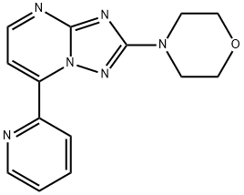 2-MORPHOLINO-7-(2-PYRIDINYL)[1,2,4]TRIAZOLO[1,5-A]PYRIMIDINE Struktur