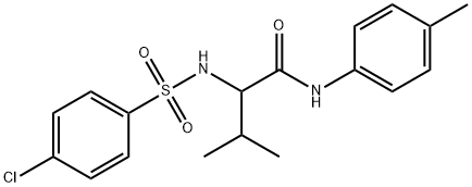 2-([(4-CHLOROPHENYL)SULFONYL]AMINO)-3-METHYL-N-(4-METHYLPHENYL)BUTANAMIDE Struktur