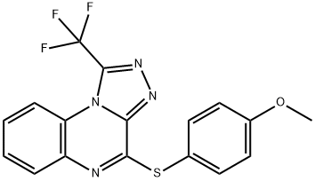 4-[(4-METHOXYPHENYL)SULFANYL]-1-(TRIFLUOROMETHYL)[1,2,4]TRIAZOLO[4,3-A]QUINOXALINE Struktur