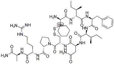 PMP-D-ILE-PHE-ILE-ASN-CYS-PRO-ARG-ALA-NH2, PMP1-CYS6, CYCLIC Struktur