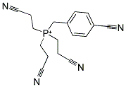 4-([1,1,1-TRI(2-CYANOETHYL)PHOSPHONIO]METHYL)BENZONITRILE Struktur