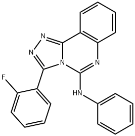 3-(2-FLUOROPHENYL)-N-PHENYL[1,2,4]TRIAZOLO[4,3-C]QUINAZOLIN-5-AMINE Struktur