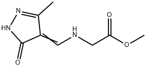 METHYL 2-([(3-METHYL-5-OXO-1,5-DIHYDRO-4H-PYRAZOL-4-YLIDEN)METHYL]AMINO)ACETATE Struktur