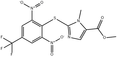 METHYL 2-([2,6-DINITRO-4-(TRIFLUOROMETHYL)PHENYL]SULFANYL)-1-METHYL-1H-IMIDAZOLE-5-CARBOXYLATE Struktur