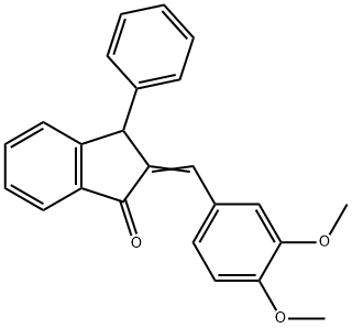 2-[(3,4-DIMETHOXYPHENYL)METHYLENE]-3-PHENYL-1-INDANONE Struktur