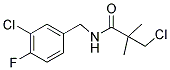 N1-(3-CHLORO-4-FLUOROBENZYL)-3-CHLORO-2,2-DIMETHYLPROPANAMIDE Struktur