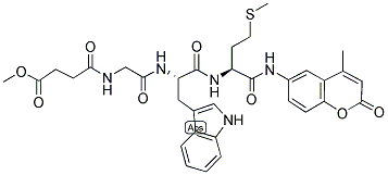 MEOSUC-GLY-TRP-MET-AMC Struktur