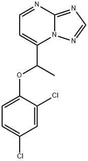 2,4-DICHLOROPHENYL 1-[1,2,4]TRIAZOLO[1,5-A]PYRIMIDIN-7-YLETHYL ETHER Struktur