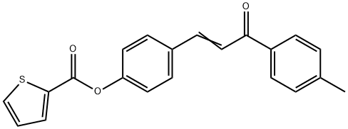 4-[3-(4-METHYLPHENYL)-3-OXO-1-PROPENYL]PHENYL 2-THIOPHENECARBOXYLATE Struktur