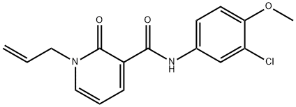 1-ALLYL-N-(3-CHLORO-4-METHOXYPHENYL)-2-OXO-1,2-DIHYDRO-3-PYRIDINECARBOXAMIDE Struktur