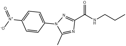 5-METHYL-1-(4-NITROPHENYL)-N-PROPYL-1H-1,2,4-TRIAZOLE-3-CARBOXAMIDE Struktur