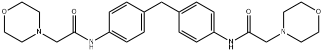 2-MORPHOLINO-N-(4-(4-[(2-MORPHOLINOACETYL)AMINO]BENZYL)PHENYL)ACETAMIDE Struktur