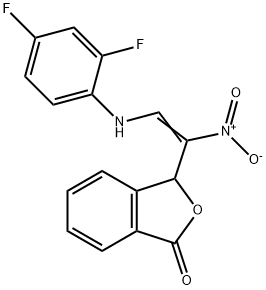 3-[2-(2,4-DIFLUOROANILINO)-1-NITROVINYL]-2-BENZOFURAN-1(3H)-ONE Struktur