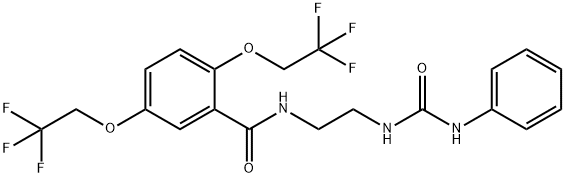 N-(2-[(ANILINOCARBONYL)AMINO]ETHYL)-2,5-BIS(2,2,2-TRIFLUOROETHOXY)BENZENECARBOXAMIDE Struktur