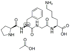 H-PRO-PHE-GLY-LYS-OH ACETATE SALT Struktur