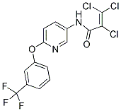 N1-(6-[3-(TRIFLUOROMETHYL)PHENOXY]-3-PYRIDYL)-2,3,3-TRICHLOROACRYLAMIDE Struktur