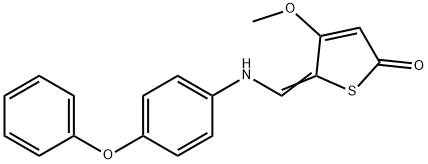 4-METHOXY-5-[(4-PHENOXYANILINO)METHYLENE]-2(5H)-THIOPHENONE Struktur