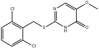 2-[(2,6-DICHLOROBENZYL)SULFANYL]-5-METHOXY-4-PYRIMIDINOL Struktur