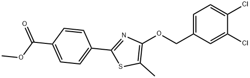 METHYL 4-(4-[(3,4-DICHLOROBENZYL)OXY]-5-METHYL-1,3-THIAZOL-2-YL)BENZENECARBOXYLATE Struktur