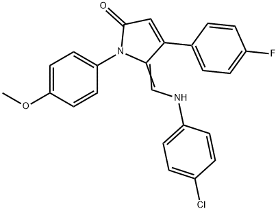 5-[(4-CHLOROANILINO)METHYLENE]-4-(4-FLUOROPHENYL)-1-(4-METHOXYPHENYL)-1,5-DIHYDRO-2H-PYRROL-2-ONE Struktur