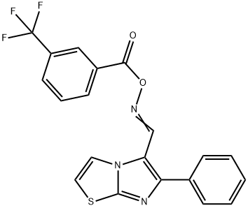 6-PHENYL-5-[(([3-(TRIFLUOROMETHYL)BENZOYL]OXY)IMINO)METHYL]IMIDAZO[2,1-B][1,3]THIAZOLE Struktur