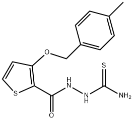 2-((3-[(4-METHYLBENZYL)OXY]-2-THIENYL)CARBONYL)-1-HYDRAZINECARBOTHIOAMIDE Struktur