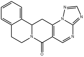 8,9,13B,14-TETRAHYDRO-6H-[1,2,4]TRIAZOLO[5'',1'':2',3']PYRIMIDO[4',5':4,5]PYRIDO[2,1-A]ISOQUINOLIN-6-ONE Struktur