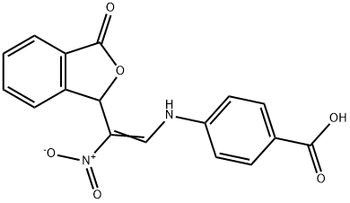 4-([2-NITRO-2-(3-OXO-1,3-DIHYDRO-2-BENZOFURAN-1-YL)VINYL]AMINO)BENZENECARBOXYLIC ACID Struktur