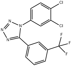 1-(3,4-DICHLOROPHENYL)-5-[3-(TRIFLUOROMETHYL)PHENYL]-1H-1,2,3,4-TETRAAZOLE Struktur