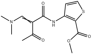 METHYL 3-([2-ACETYL-3-(DIMETHYLAMINO)ACRYLOYL]AMINO)-2-THIOPHENECARBOXYLATE Struktur