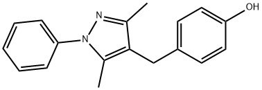 4-[(3,5-DIMETHYL-1-PHENYL-1H-PYRAZOL-4-YL)METHYL]BENZENOL Struktur