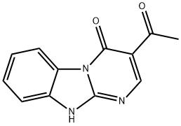 3-ACETYLPYRIMIDO[1,2-A][1,3]BENZIMIDAZOL-4(10H)-ONE Struktur