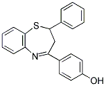 4-(2-PHENYL-2,3-DIHYDRO-1,5-BENZOTHIAZEPIN-4-YL)PHENOL Struktur