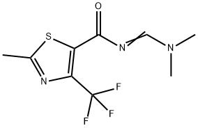 N-[(DIMETHYLAMINO)METHYLENE]-2-METHYL-4-(TRIFLUOROMETHYL)-1,3-THIAZOLE-5-CARBOXAMIDE Struktur