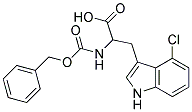 2-{[(benzyloxy)carbonyl]amino}-3-(4-chloro-1H-indol-3-yl)propanoic acid Struktur