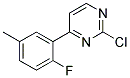 2-Chloro-4-(2-fluoro-5-methyl-phenyl)-pyrimidine Struktur