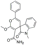 2'-METHOXY-1-METHYL-2-OXO-6'-PHENYLSPIRO(INDOLINE-3,4'-(4H)PYRAN)-3'-CARBOXAMIDE Struktur