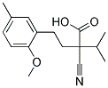 2-CYANO-2-ISOPROPYL-4-(2-METHOXY-5-METHYLPHENYL)BUTANOICACID Struktur