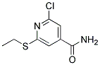 2-CHLORO-6-(ETHYLTHIO)-4-PYRIDINECARBOXAMIDE Struktur