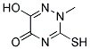 2,5-DIHYDRO-6-HYDROXY-3-MERCAPTO-2-METHYL-5-OXO-AS-TRIAZINE Struktur