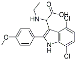 2-(4,7-DICHLORO-2-(4-METHOXYPHENYL)-1H-INDOL-3-YL)-2-(ETHYLAMINO)ACETIC ACID Struktur