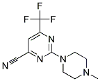 2-(4-Methylpiperazin-1-yl)-6-(trifluoromethyl)pyrimidine-4-carbonitrile Struktur