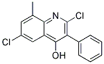 2,6-DICHLORO-8-METHYL-3-PHENYLQUINOLIN-4-OL, TECH Struktur