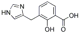 2-HYDROXY-3-(1H-IMIDAZOL-4-YLMETHYL)-BENZOIC ACID Struktur