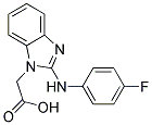 (2-[(4-FLUOROPHENYL)AMINO]-1H-BENZIMIDAZOL-1-YL)ACETIC ACID Struktur