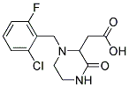 [1-(2-CHLORO-6-FLUORO-BENZYL)-3-OXO-PIPERAZIN-2-YL]-ACETIC ACID Struktur